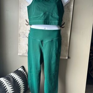 Women's Green athletic wear Set